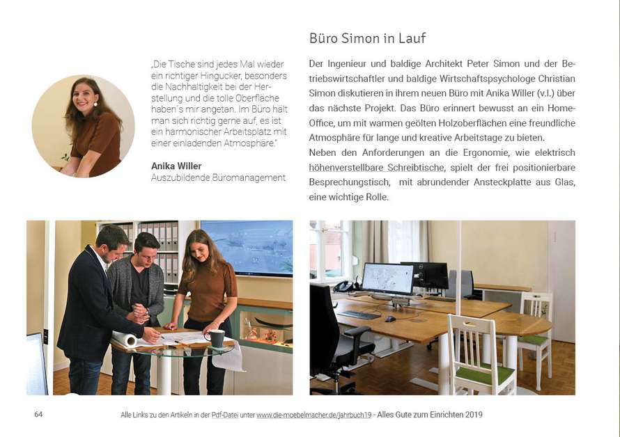 Büro der Gebrüder Simon im Jahrbuch 