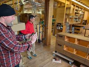 Fotografieren des Schallplattenschrankes 