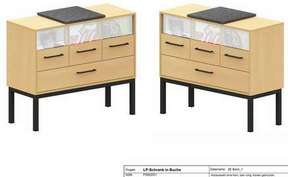 Plattenschrank mit Glasfronten Schallplattenschrank mit Glasfrontkombination