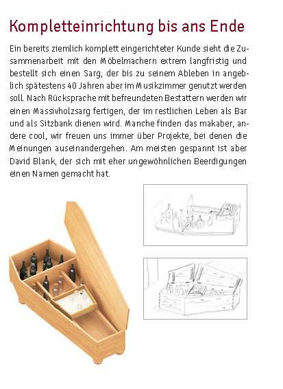 Im Jahrbuch der Möbelmacher wurde die Sargidee schon vorgestellt